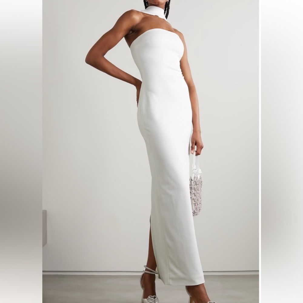 SOLACE LONDON The Amari Maxi Dress In White Size US 4 / UK 8